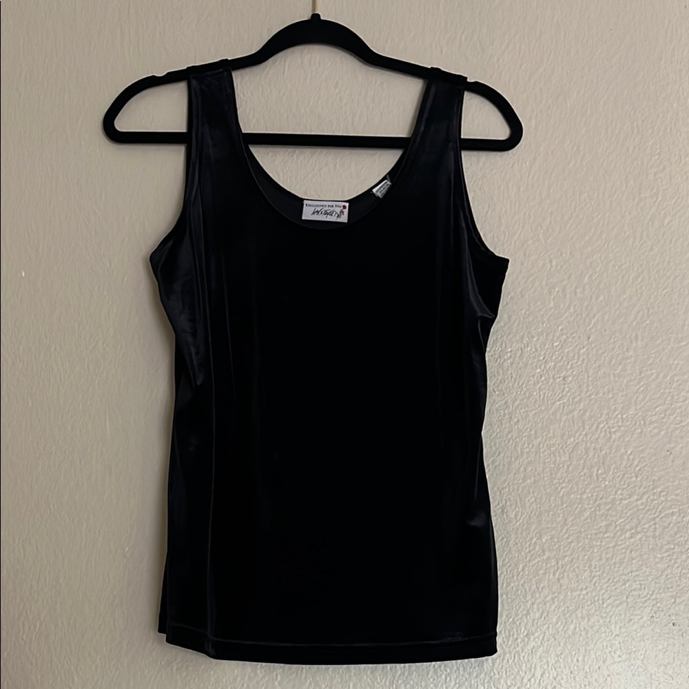 Lord & Taylor Black Velvet Women's Tank, Medium